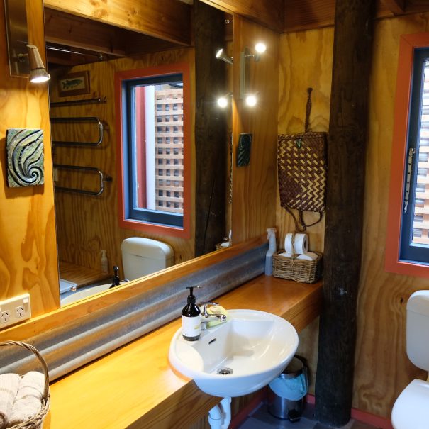 Bath with shower over.